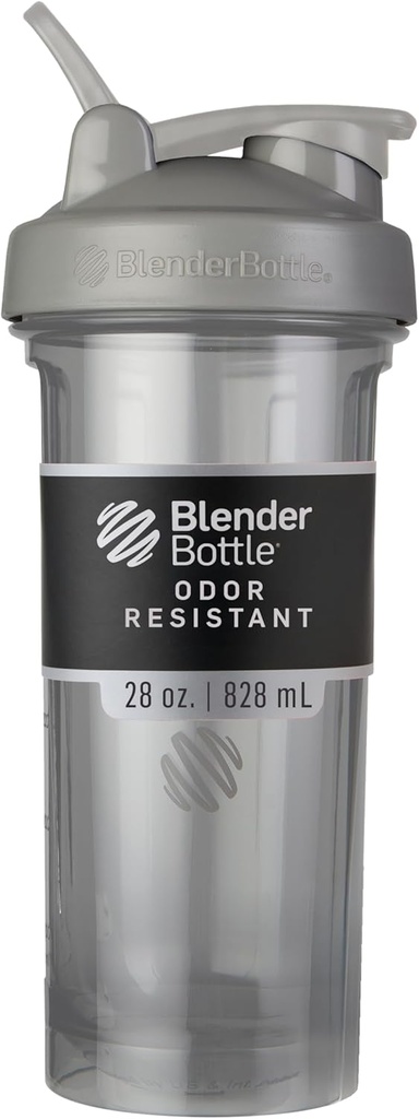 BlenderBottle Shaker Bottle Pro Series Perfekt för Protein Shakes och Pre Workout, 28-Ounce, Rök Grå