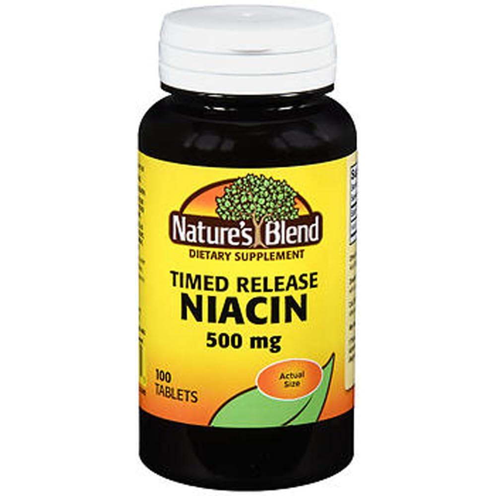 Naturens Blend Niacin Timed Release 500 mg 500 mg 100 Tabs