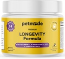 Turkiet Tail Mushroom för hundar - Dog Vitaminer och kosttillskott - Prebiotika & Probiotika för livslängd, Immun Support & Digestion - med Chlorella, Dandelion Root, Vitamin E & More-5.3 Oz