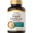 Piping Rock Fiber Complex Supplement | 1500mg | 120 kapslar | Triple Action Pills | med Psyllium, Oat Bran och Apple Pectin | Non-GMO, Gluten Free