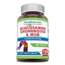 Rena Naturals Glukosamin Chondroitin & MSM Supplement | 1850 Mg per portion | 120 kapslar | Non-GMO | Glutenfri | Tillverkad i USA