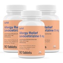 Curist Generic Levocetirizine Dihydrochloride 5mg Bulk (270 tabletter), allergipiller, 24 timmars allergihjälp - allergimedicin (3 förpackningar med 90 tabletter)