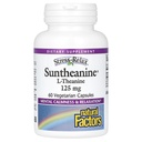 Naturfaktorer Stress-Relax Suntheanine L-Theanine 125 mg, icke-drowsy Stress Support för mental lugn och avkoppling, 60 kapslar