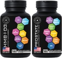 Avancerade HMB Plus Vitamin D3 och Prostate Supplements för Män Bundle