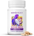 Mama's Select Organic Blessed Thistle – Natural Lactation Support for Breastfeeding Moms | Främjar hälsosam mjölkproduktion | Vegan, Non-GMO, Allergen-Free, USA Made & Third-Party Tested