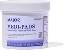 MAJOR Medi-Pads - Hemorrhoidal Hygienic Cleansing Witch Hazel Pads - Cooling Relief med Aloe - 100 Count Jar (1 Pack)
