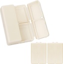 FYY Daily Pill Organizer,2 Pcs 7 Compartments Portable Pill Case Travel Pill Organizer, [Folding Design] Pill Box för väska ficka för att hålla vitaminer,Cod Liver Oil, Tillskott och Medication-White