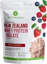 Antler Farms - 100% Grass Fed Nya Zeeland Whey Protein Isolate, Mixed Berry Flavor, 30 Servings, 2 lbs - Utsökt, kallbearbetad, snabbt Absorberad, Keto Friendly, NO-Hormones, NO-GMOs
