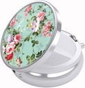 Nipichsha Pill Box, Small Pill Case for Purse & Pocket, Cute Travel Medicine Organizer, Portable Medicine Container Holder för att hålla Vitaminer, Medicinering, Fish Oil & Supplement, Graceful Peony