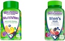Vitafusion MultiVites Gummy Multivitaminer för vuxna med 12 vitaminer och mineraler & Adult Gummy Vitaminer för män, Berry Flavored Daily Multivitaminer för män med vitamin A