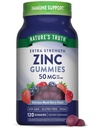 Naturens sanning Zink Gummies för vuxna | 50mg | 120 greve | Vegan, icke-GMO & Gluten fri tillägg | Mixed Berry smak