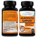 SugarMD Neuropathy Support Supplement - 60 Nerve Supplement Capsules with Alpha Lipoic Acid, Benfotiamine & Vitamin D3 B6 B12 - Nerve Support Supplement for Feet, Hands, Fingers & Legs - 30 Day Supply
