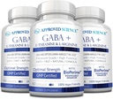 Godkänd vetenskap GABA + - Främja lugn, förbättra sömn, öka humör - GABA, L-Theanin, L-arginin, vitamin B6, BioPerine - Hög Absorption - 180 kapslar - Vegan