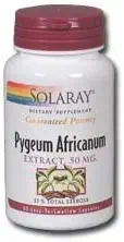 Solaray - Pygeum Africanum (Extract), 50 mg, 60 kapslar