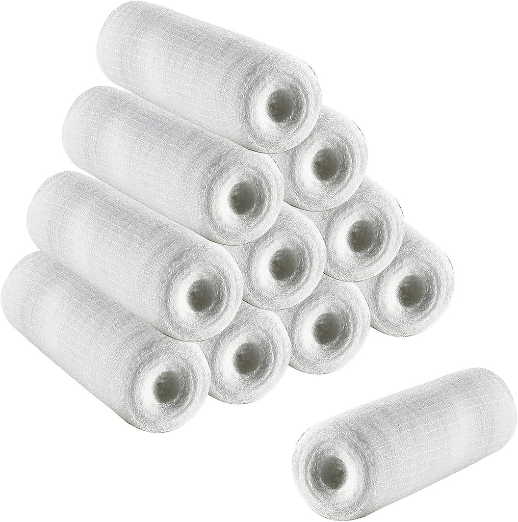 Gauze Rolls 12 Pack Stretch Bandages Cotton Mummy Wraps för Hand Wrap Dressing Ankles & Knees 6cm x 4m