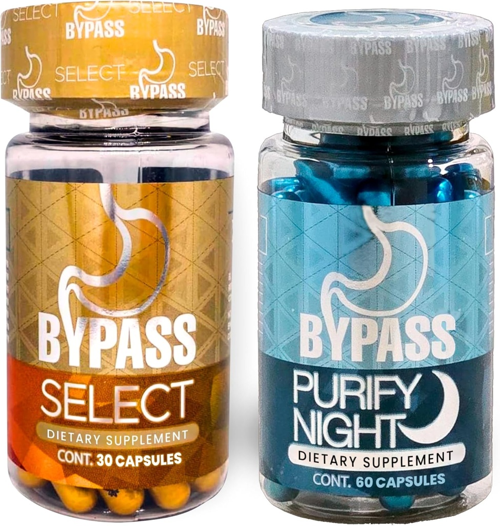 Generic Bypass Duo Select & PURIFY - Quemá grasa de día y de Noche (Välj 30caps) - (rena 60caps), Blue och Gold