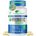 Jordens Pearl Probiotics for Women & Men & Kids - Pearl-Shaped Probiotic & Prebiotics med BIO-Tract®, 4 miljarder CFU, Gut Health Support (60-dagars leverans)
