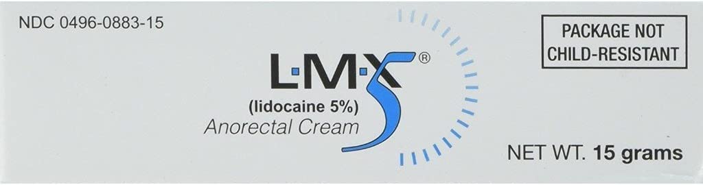 LMX5 Lidocaine Smärta Relief Cream, 15g Tube - Topisk, snabbverkande, långvarig användning för skär, Skrot, Sunburn, Bites