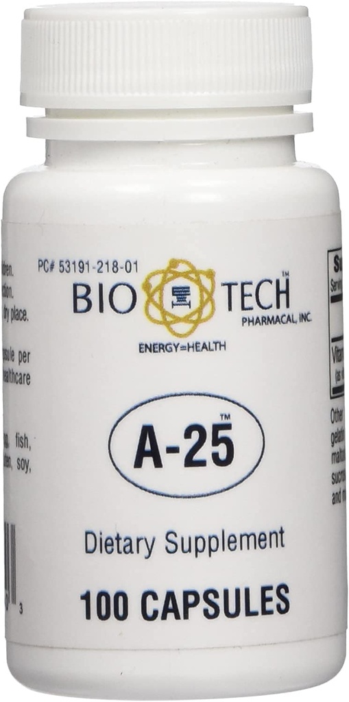 A-25 Vitamin A Palmitate Kosttillskott För vision immuncell tillväxt benmetabolism - 100 kapslar
