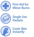Globe First Aid Burn Gel med Aloe 0.9g Packets (Box av 144) Avancerad första hjälpen Gel för tillfällig lindring av mindre burns, skär och skrapor