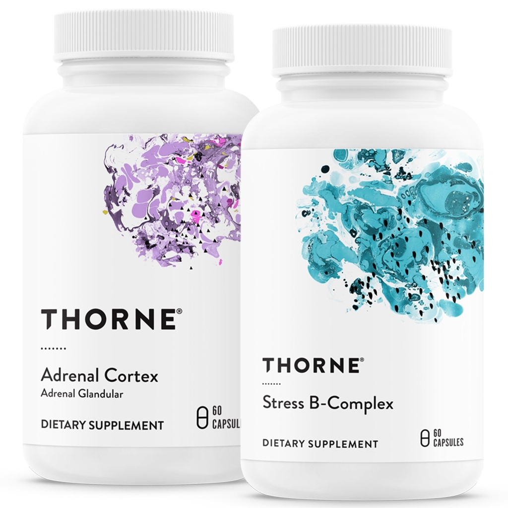 THORNE - Adrenal Support Bundle - Adrenal Cortex and Stress B-Complex - Stress & Immune Management - 60 Servings
