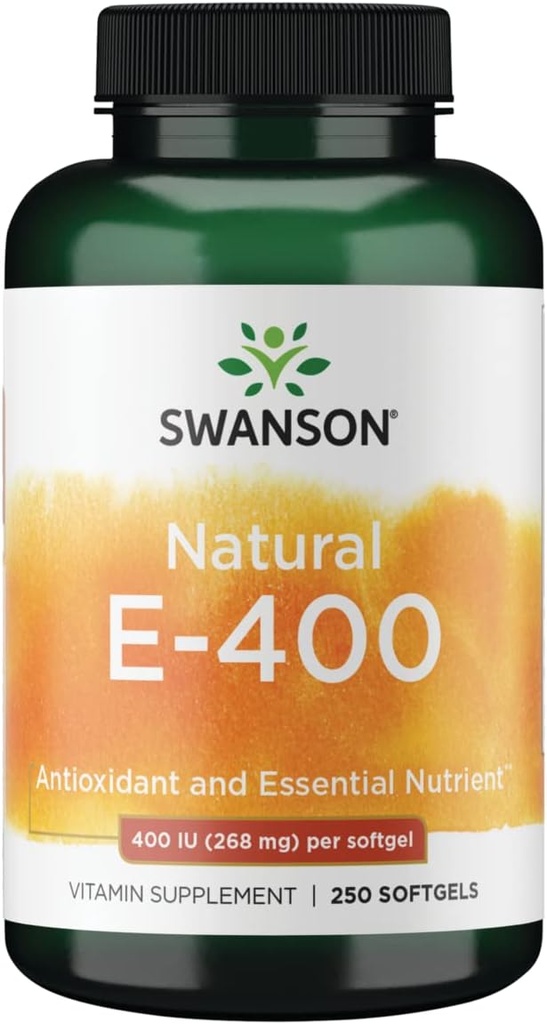 Swanson Natural Vitamin E 400 Iu (268 miljoner) 250 Sgels