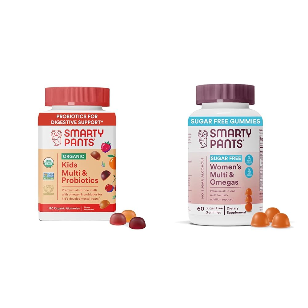 SmartyPants Kids Multivitamin Gummies 120 greve och kvinnors multivitamin Gummies 60 greve Bundle
