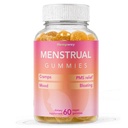 Menstruationsgummier för kvinnor kan hjälpa till att stödja uppblåsthet, periodavlastning | Plant-Based | Cramp Bark, Magnesium, Chaste Berry | Vegan | Orange 60ct
