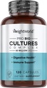WeightWorld Bio Cultures Complex - Probiotic för kvinnor och män - Tredjepartslabb Testade - 120 Vegan kapslar (2 månaders leverans) - 60 miljarder CFU med 20 probiotiska stammar - Vegan, icke-GMO & Gluten-Free