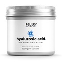Ultra High Purity Hyaluronic Acid Capsules 500mg - 95% natriumhyaluronat - Mycket renad och biotillgänglig - Låg molekylvikt - Icke-GMO Fermenterad - 60 kapslar