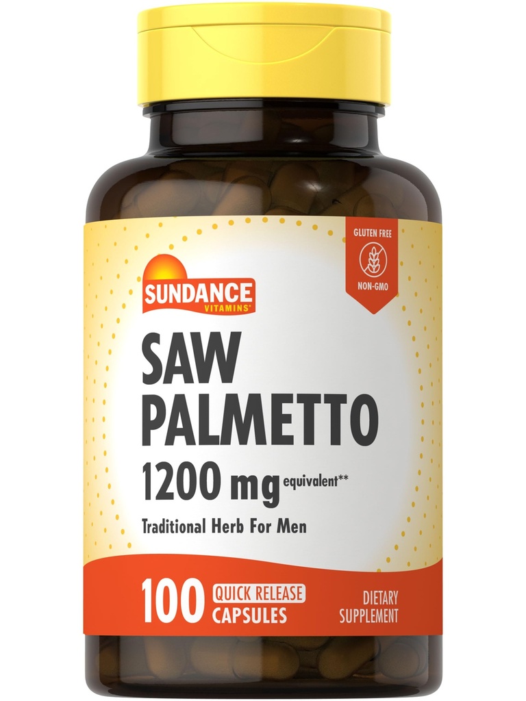 Sundance Saw Palmetto för män | 100 snabb frisättning kapslar | Non-GMO & Gluten fri tillägg