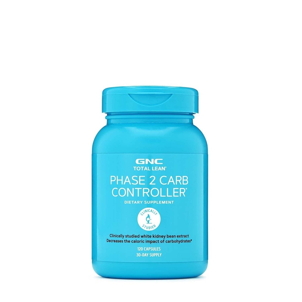 GNC Total Lean Phase 2 Carb Controller, minskar kaloripåverkan från kolhydrater, 120 kapslar