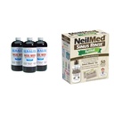 Alkalol Nasal Wash 3 Pack, NeilMed Sinus Rinse Kit med Xylitol - Nasal Congestion, löser Mucus, Antibakteriell
