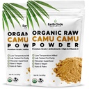 Earth Circle Organics Camu Camu Powder - Organic Raw Berry Powder med naturliga vitamin C & Antioxidanter - Vegan, Kosher, Non-GMO Superfood för immunitet och energi - 3oz (Pack of 2)
