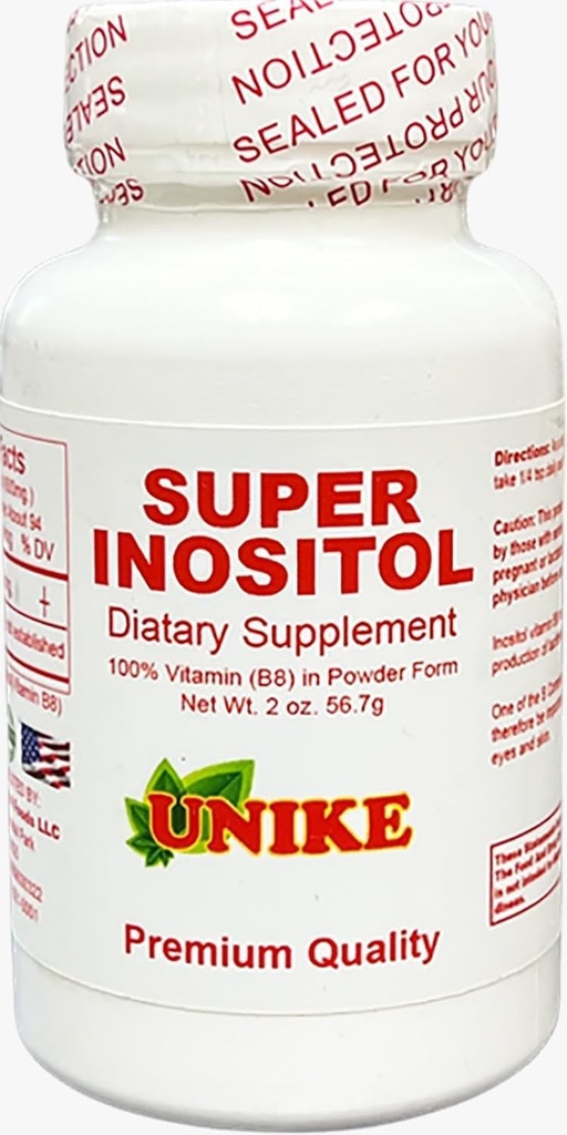 Super Inositol Dietary Supplement| Inositol (Vitamin B8) Pulver för hormonbalans, fertilitet och Ovarian Support| Gluten Free, Vegan 2 Oz (Pack of 1)