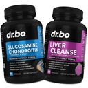 Glukosamin Chondroitin MSM Turmeric & Liver Cleanse Detox - Joint Health Supplement Knee Bone Joints, Liver Cleanse Detox Support - Joint Support Pills Glucosamine Sulfate Capsules Joints Supplements