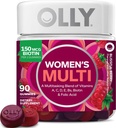 OLLY Women's Multivitamin Gummy, vitamin A, D, C, E, Biotin, Folsyra, Vuxen tuggbar vitamin, Berry Flavor, 45 Day Supply - 90 Count