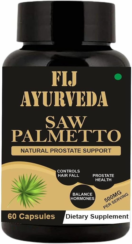 Såg Palmetto extrakt kapslar för män och kvinnor 500 mg 60 Veg kapslar, naturligt hår tillväxt för män och kvinnor - (Pack av 1)