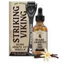 Slående Viking Beard Growth Oil - 2 fl oz, Pack of 1, Vanilla - Tjockning Skäggolja med Jojoba & Argan Extracts - Främjar Facial Hair Growth & Targets Patchy Areas - Biotin Fortified