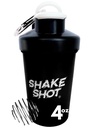 Black - 4oz Mini Shaker Bottle för Pre Workout, Kreatin, Små Scoop Supplements (Inte för protein) Clip & Shaker Ball