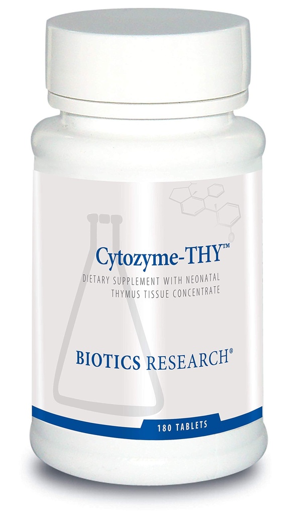 BIOTICS RESEARCH Cytozyme Thy Neonatal Thymus Concentrate, Supports Health of the Thymus Gland, Healthy Immune Response and Body Pathway Processes, Supports Immune System, 180 Tablets