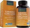 Viva Naturals Turmeric Curcumin, 1500 mg, 120 tabletter - med Black Pepper för Absorption - för Joint Support & Cellular Defense