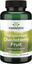 Swanson Chasteberry Fruit - Herbal Supplement som främjar kvinnors hälsa och menopausal och menstruationsstöd - kan stödja balans och hudhälsa - (120 kapslar, 400 mg vardera)