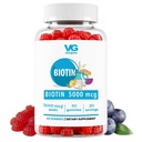 VITA GLOBE Biotin Gummies 5,000 mcg - Extra Strength Hair, Skin & Nails Support - Mixed Berry Flavor, Vegan, Non-GMO Gummy Vitamins för kvinnor och män - 40 greve av 1)
