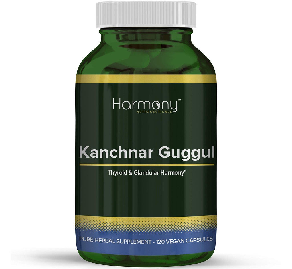 Kanchnar Guggul - Thyroid & Glandular Harmony - 120 Vegan kapslar - Harmony Nutraceuticals Guggul Resin