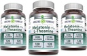 Fantastiska formler Melatonin 10 Mg Plus L-Theanine 5.5 Mg Supplement | 120 tabletter | Non-GMO | Gluten Free | Tillverkad i USA | Förpackning med 3