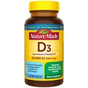 Nature Made Vitamin D3 10000 IE (250 mcg) Maximal Styrka, vitamin D Supplement för ben- och immunhälsostöd, 60 Softgels, 60 Day Supply