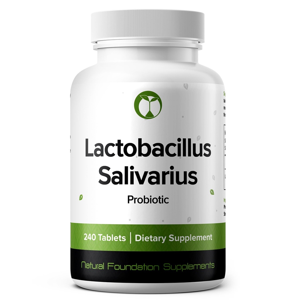 Lactobacillus Salivarius Probiotic 240 tabletter (4 månaders leverans) - Forskad stam LS97 - 3 miljarder CFU - Digestive & Oral Health Support - GMP Certified (240, Lactobacillus Salivarius)