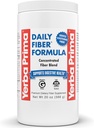 Yerba Prima Daily Fiber Formel - 20 oz Powder - Osmakad, koncentrerad blandning av lösliga / olösliga, Psyllium Seed Husks, Acacia Gum, Apple Fiber för Bulk - Dietary Bulking Supplement - Regularitet