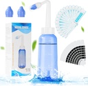 URAQT Neti Pot, Nasal Rinse Kit Nose Wash Cleaner, 300ml Sinus Rinse Bottle med 20 Nasal Wash Salt Packets och 10 Thermometer Sticker, Pressure Rinse Nasal Irrigation för Adult och Kid BPA Free